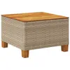 vidaXL Tuintafel Beige, 55x55x36 cm, polyrotan, acaciahout Productafbeelding-voorbeeld 6