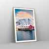 Gerahmtes Poster - Rahmen in heller Eiche - Lofoten Dorf Produktbild-Vorschau 8