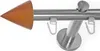 BASIT® Innenlauf Gardinenstange Edelstahl Look 16mm Produktbild-Vorschau 1