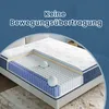 A cutaway view of a mattress showing its internal layers and construction, with two spheres placed on top to demonstrate motion transfer. Produktbild-Vorschau