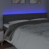 vidaXL LED čelná doska Tmavo šedá 200x5x78/88 cm Látka Náhľad obrázku produktu 3
