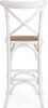 Barhocker Cross 50 x 52 x 118 cm Ulmenholz und Rattan Weiß Produktbild-Vorschau 4