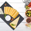 Relaxdays Schieferplatte 6er Set, Servierplatte rechteckig, Produktbild-Vorschau 2