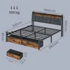 VASAGLE Bettgestell 160 x 200 cm, mit 2 Schubladen, Produktbild-Vorschau 16