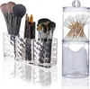 3 Fächern Kosmetik Organizer, Glas Wattestäbchen Behälter, Produktbild-Vorschau 1