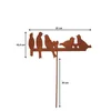 UNUS Gartenstecker Vögel 5er Set auf Stange Roststecker Produktbild-Vorschau 2