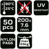 NEO TOOLS Fascette in nylon bianche set da 50 pezzi 200 mm Anteprima dell’immagine prodotto 2