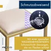 A close-up of a bar stool seat with a demonstration of its water-repellent feature. Náhled obrázku produktu