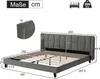 A diagram showing the dimensions of a bed frame. Anteprima dell’immagine prodotto