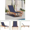 The Living Store Sonnenliege Blau Massivholz Akazie und Produktbild-Vorschau 1