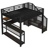 Flieks Etagenbett 140x200cm mit Schreibtisch und Regal, Produktbild-Vorschau 9