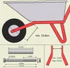 Schubkarrenrad Vollgummi 3.50-8 - Ø350 x 80mm Ersatzrad Produktbild-Vorschau 2