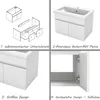 60cm Mineralguss Waschtisch mit Unterschrank Badmöbel Set Produktbild-Vorschau 7