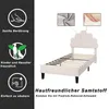 Jednolôžková posteľ 90 x 200 cm, čalúnená, s čelom v tvare Náhľad obrázku produktu 3