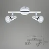 Lampada da bagno a LED faretto orientabile 2xGU10 da 4 W Anteprima dell’immagine prodotto 6