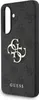 A black phone case with a silver Guess logo and text. Produktbild-Vorschau
