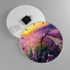 Wanduhr - Rund - Glasuhr - Feld Lavendel Sonne - 30x30cm - Produktbild-Vorschau 2