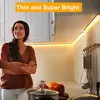 A woman stands in a kitchen with under-cabinet LED lighting. Produktbild-Vorschau