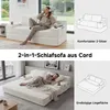 2-in-1 Cord Schlafsofa mit Schlaffunktion, Getränkehaltern Produktbild-Vorschau 5