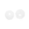 Two white silicone ear tips for in-ear headphones are shown against a white background. Produktbild-Vorschau