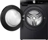 A black Hisense washing machine with the door open, showing the drum. Voir les images du produit