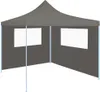 vidaXL Pavillon-Seitenwand mit Fenstern 4x2 m Anthrazit Produktbild-Vorschau 1