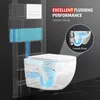 Diagram showing the flushing mechanism of a wall-hung toilet, highlighting its performance. Náhľad obrázku produktu