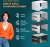 A woman is shown next to a display of different color variations of a coffee table. Anteprima dell’immagine prodotto