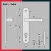 Technical drawing with dimensions of a door handle set. Produktbild-Vorschau
