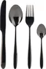 A set of four black cutlery items arranged vertically against a white background. Anteprima dell’immagine prodotto