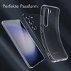 A clear phone case is shown in a dynamic presentation with a phone inside it. Náhled obrázku produktu