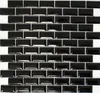 Mini Metro Subway Mosaikfliese Keramik schwarz Produktbild-Vorschau 1