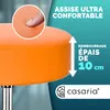 CASARIA® Lot de 2 tabourets de bureau oranges pivotant 360° Voir les images du produit 3