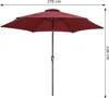 KINGSLEEVE® Sonnenschirm LED Beleuchtung UV Schutz 80+ Produktbild-Vorschau 7