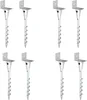 A grid of eight identical metal screw-in post anchors with L-shaped brackets. Podgląd zdjęcia produktu