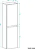 LOMAZOO Hochschrank - Matt Schwarz - 35x27x140cm Produktbild-Vorschau 3