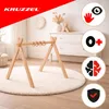 Houten babygym met standaard en 4 ophangringen, afmetingen Productafbeelding-voorbeeld 8