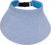 styleBREAKER Papierstroh Visor Cap einfarbig | Sonnenvisier Produktbild-Vorschau 2
