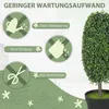 HOMCOM Künstliche Buchsbaum 2er-Set 60 cm Kunstpflanze im Produktbild-Vorschau 6