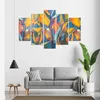 DEQORI Glasbilder 5-tlg 150x100 cm 'Exotisches Blättermeer' Produktbild-Vorschau 3