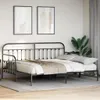 vidaXL Rama łóżka dziennego czarna 90 x 200 cm Stal Podgląd zdjęcia produktu 3