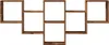 A wooden wall shelf with multiple square compartments. Náhled obrázku produktu