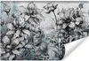 Muralo Selbstklebende Fototapete BLUMEN Pflanzen Beton Produktbild-Vorschau 1