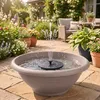 Solar LED Brunnen Set inkl. Akku - 60 cm Schale in taupe Produktbild-Vorschau 1