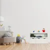 Relaxdays Kinderrek, 3 vakken met wielen, HxBxD: 60 x 102 x Productafbeelding-voorbeeld 3