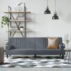 Schlafsofa mit Armlehnen Dunkelgrau Samt , Schlafsofas Produktbild-Vorschau 1