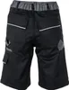 The back view of black work shorts with gray accents and multiple pockets. Produktbild-Vorschau