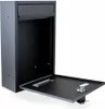 Bituxx Briefkasten klein mit Namensschild Schwarz MS-16848 Produktbild-Vorschau 2