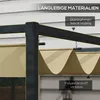 Pergola 4x3m Garten Pavillon, Terrassendachung aus Stahl, Produktbild-Vorschau 4