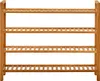 vidaXL Schuhregal mit 4 Etagen 100x27x80 cm Massivholz Produktbild-Vorschau 1
